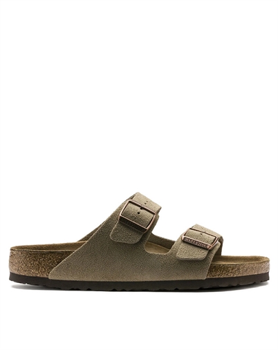Arizona Soft Footbed Suede Leather Sandal - Taupe - Birkenstock